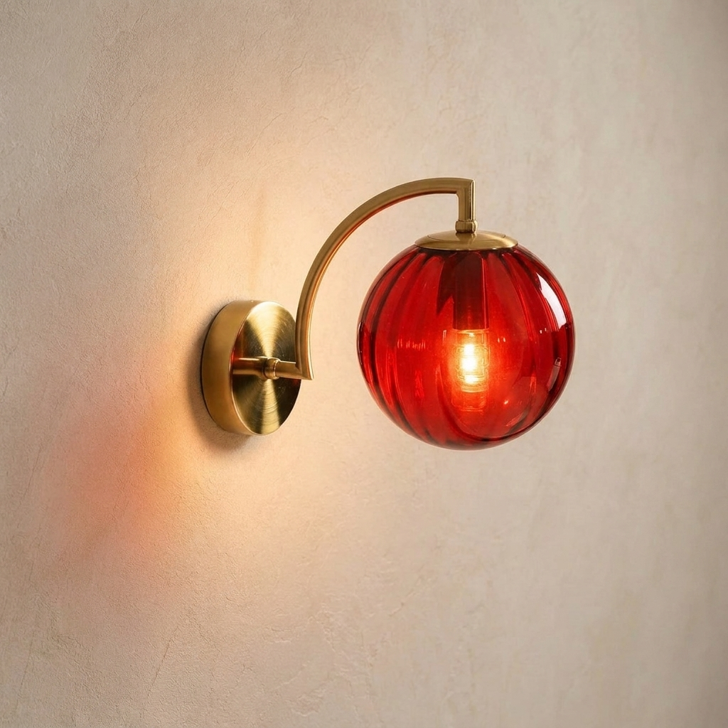 The Bloom | Ribbed Glass Wall Sconce