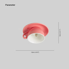 Aria Modern Coffee Cups Ceramic Flush Ceiling Lighting - Neutralighting