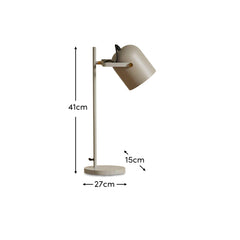 Birstall 41cm Metal Desk Lamp - Grey