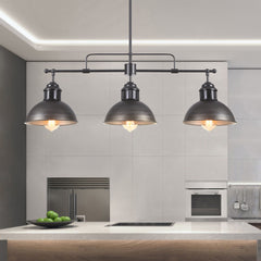 Industrial Kitchen 3-Light Bar Dome Pendant Light
