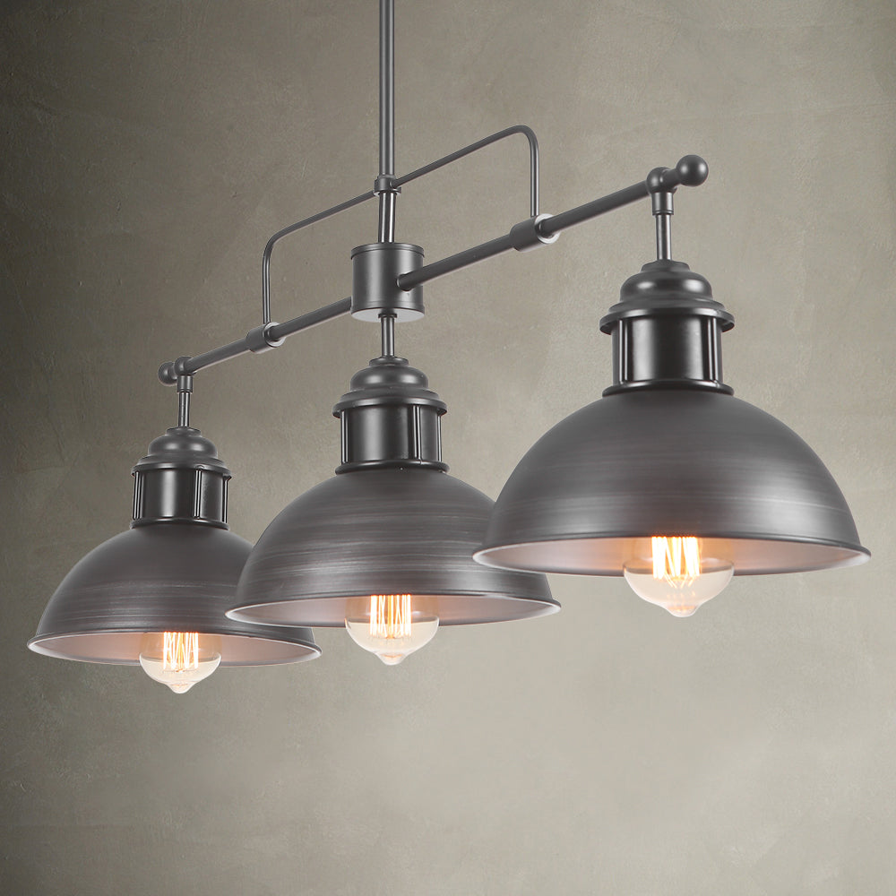 Industrial Kitchen 3-Light Bar Dome Pendant Light
