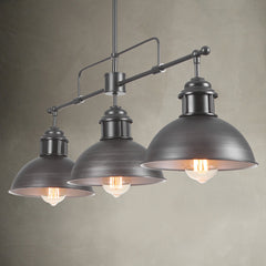 Industrial Kitchen 3-Light Bar Dome Pendant Light
