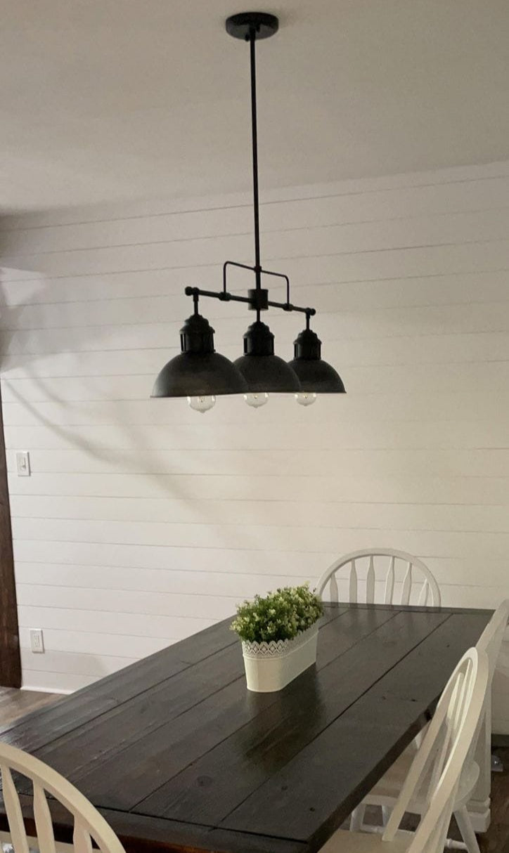 Industrial Kitchen 3-Light Bar Dome Pendant Light