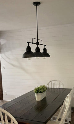 Industrial Kitchen 3-Light Bar Dome Pendant Light