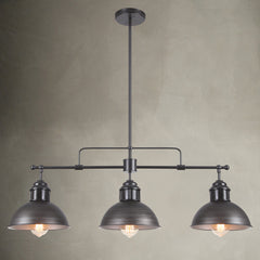 Industrial Kitchen 3-Light Bar Dome Pendant Light