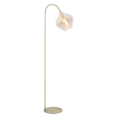 Ingrid Smoked Glass Floor Lamp - Antique Bronze