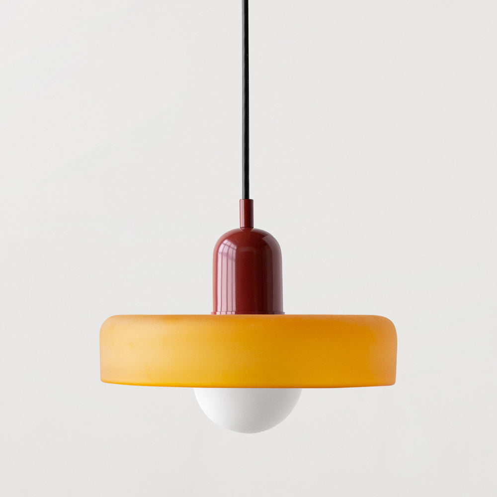 Coloured Glass Minimalist Pendant Light – Nordic Design