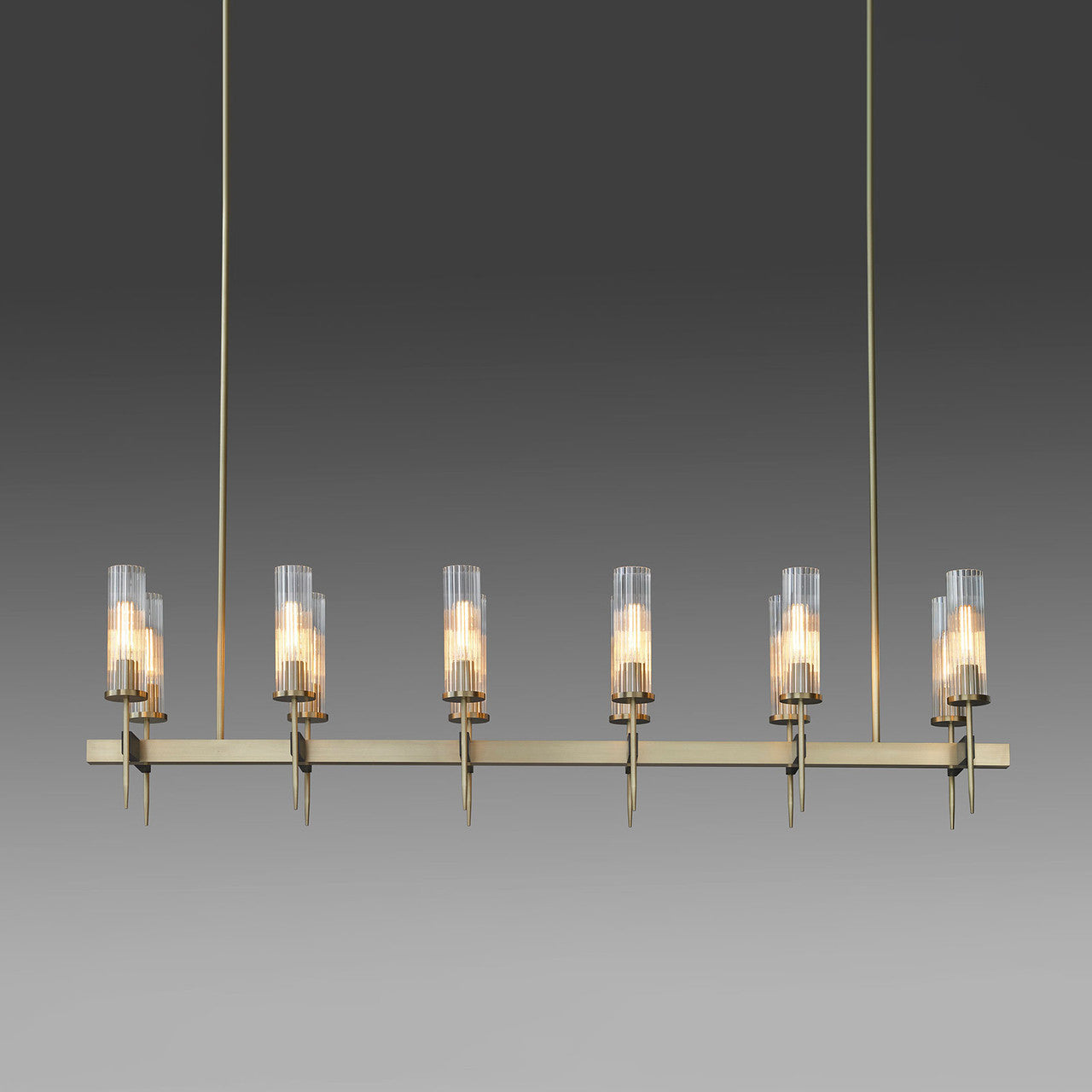 Aicken 10 Lights Chandelier Brass