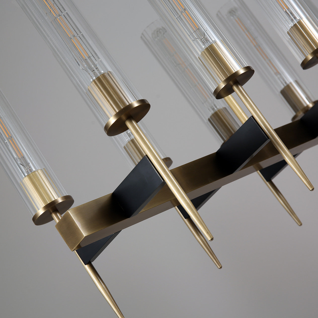 Aicken Chandelier 12 Lights Brass