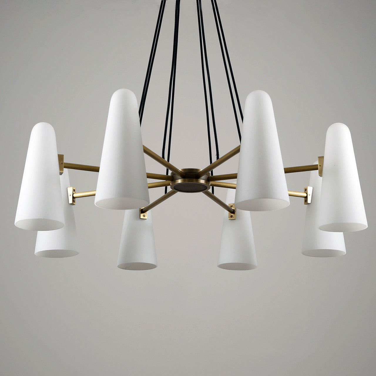 Bianco Chandelier 8 Lights Brass