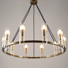 Carney Chandelier 10 Lights Brass