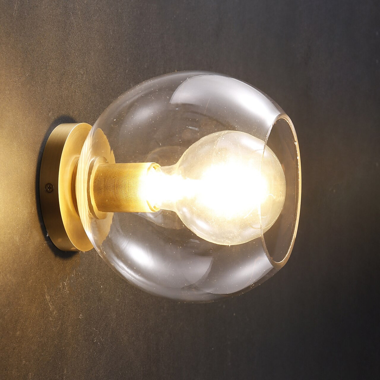 Cloche Flushmount/Wall sconce Brass