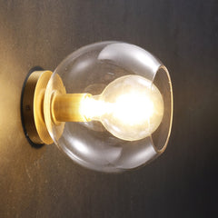 Cloche Flushmount/Wall sconce Brass