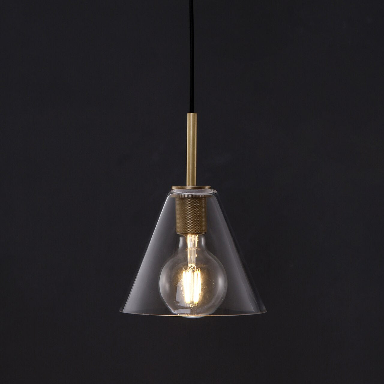 Funnel Pendant Brass