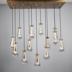Rachael Linear Chandelier 48" Brass