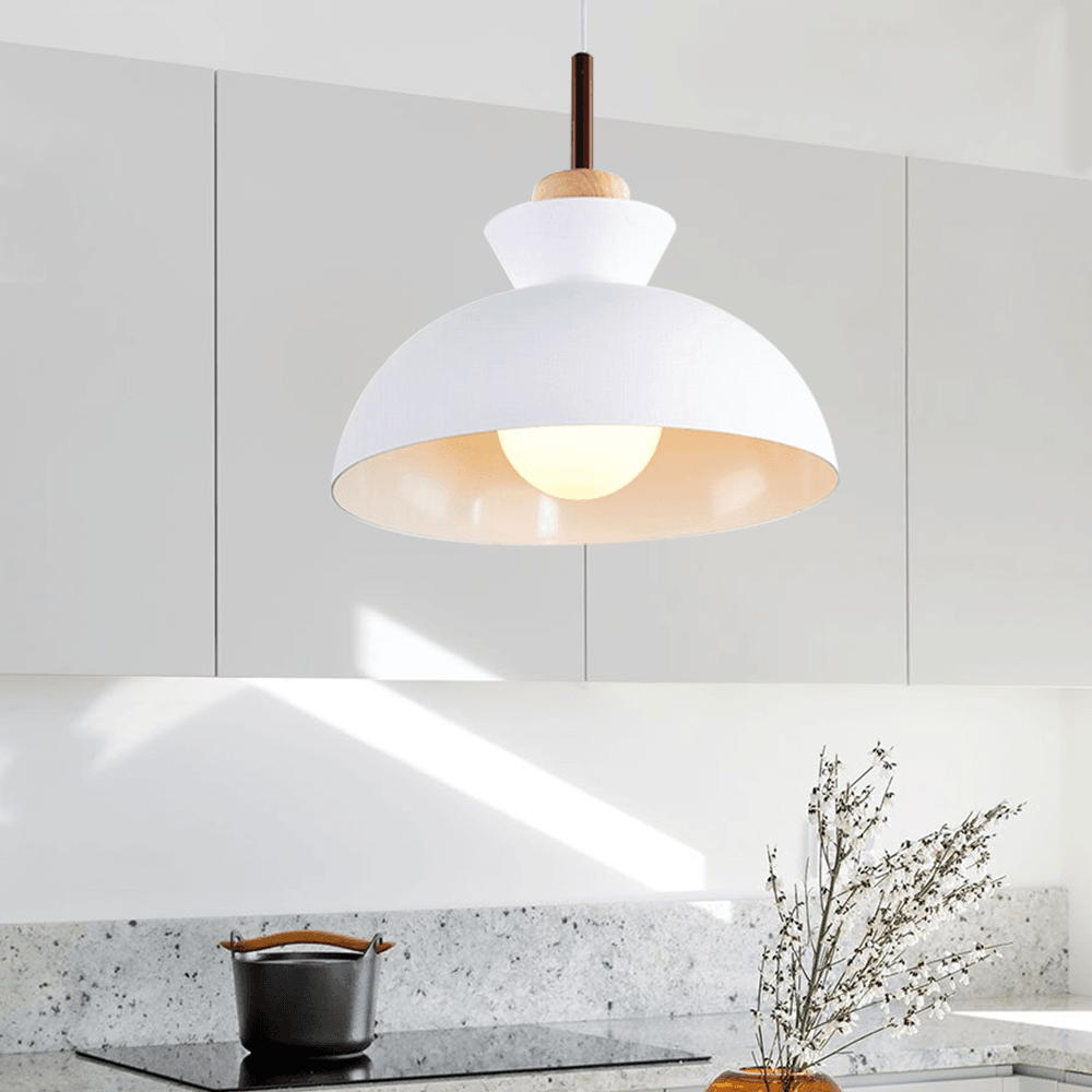 Craftsman Style 1-Light Single Dome Pendant Light