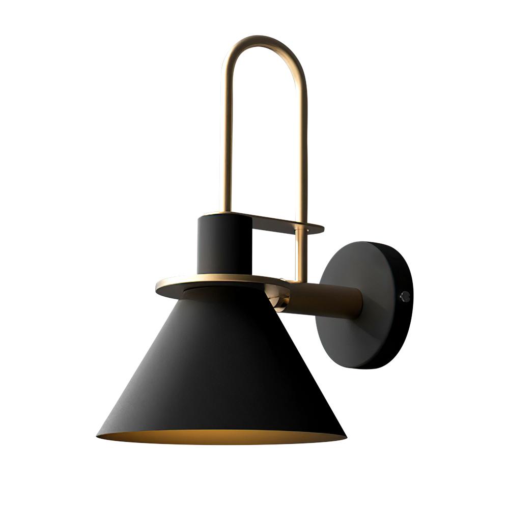 Mid-Century Modern Industrial Look Matte Black Wall Lamp