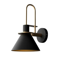 Mid-Century Modern Industrial Look Matte Black Wall Lamp