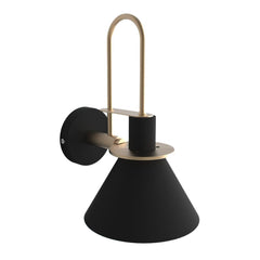 Mid-Century Modern Industrial Look Matte Black Wall Lamp