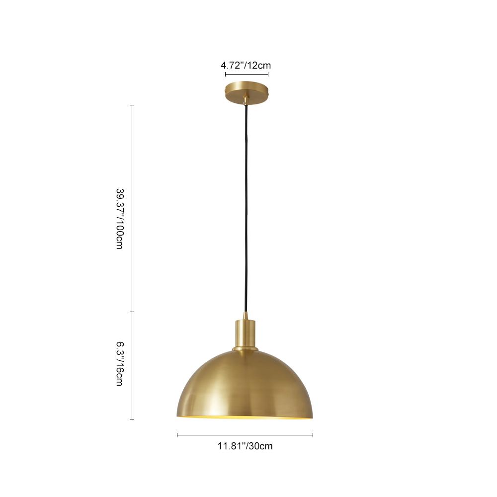 Modern 1 Light Single Dome Pendant light