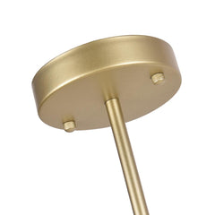 Modern 8-Light Brass Sphere Chandelier