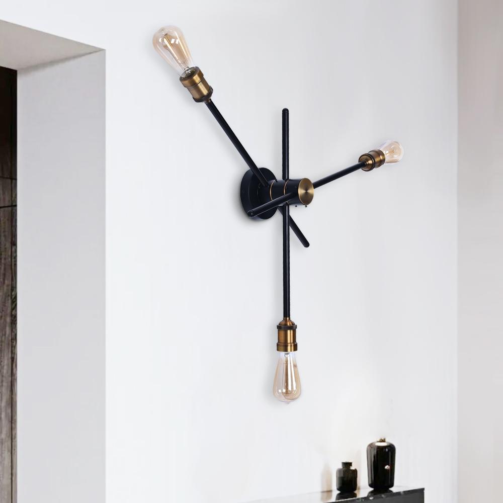 Modern House 2/3 Lights Black Linear Wall Sconce Light