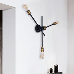 Modern House 2/3 Lights Black Linear Wall Sconce Light