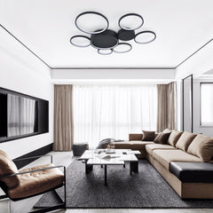 Modern LED 3/4/5/7 Rings Ceiling Light Flush Mount