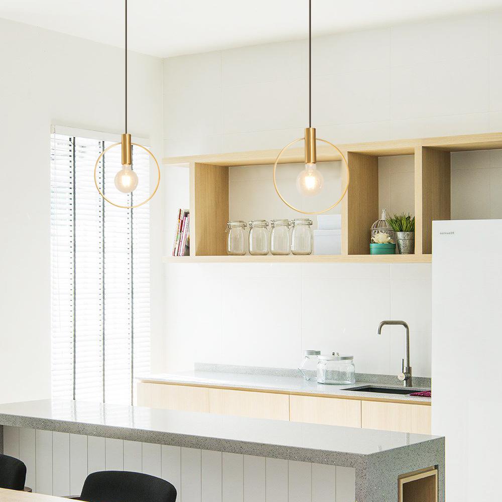 Kitchen 1-Light Single Geometric Pendant Light