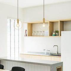Kitchen 1-Light Single Geometric Pendant Light