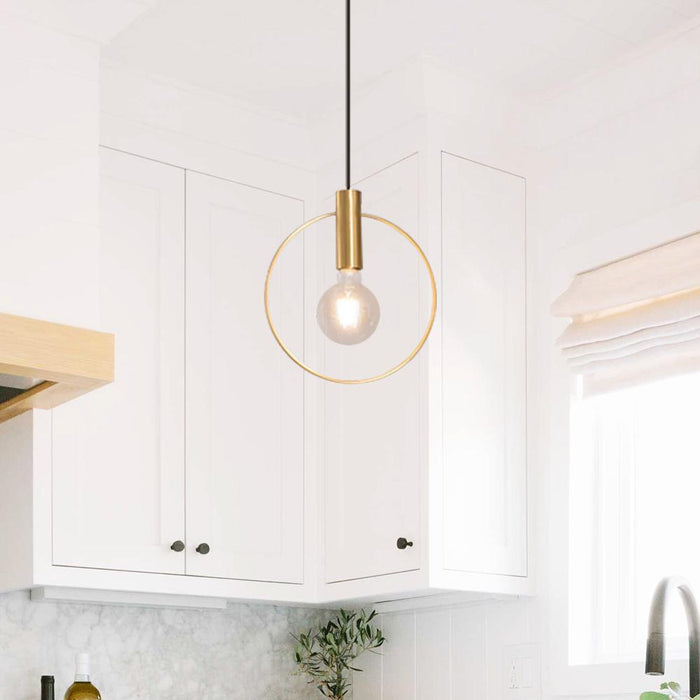 Kitchen 1-Light Single Geometric Pendant Light