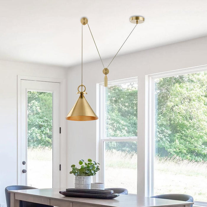 Unique Modern 1-Light Cone Shade Kitchen Island Pendant Light