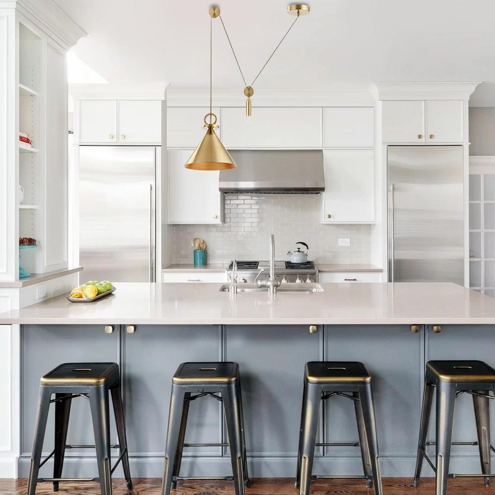 Unique Modern 1-Light Cone Shade Kitchen Island Pendant Light