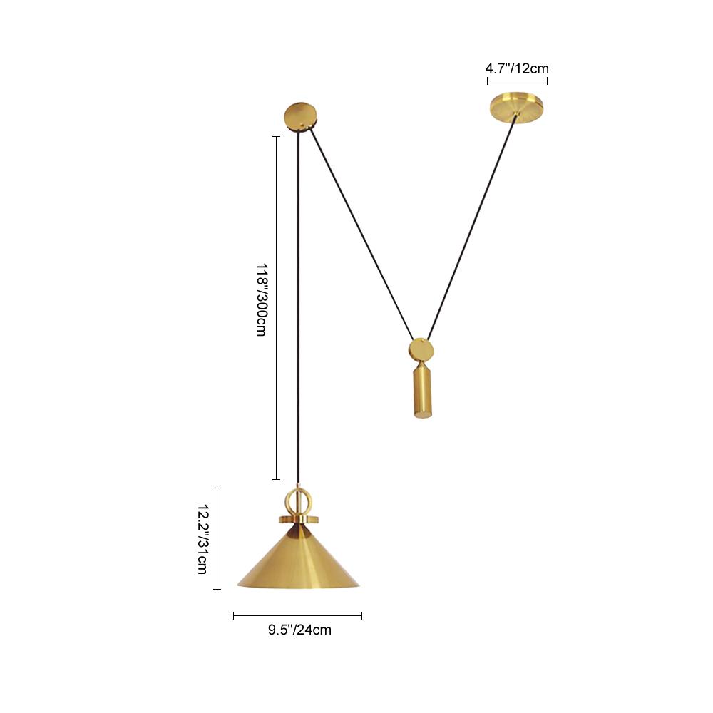 Unique Modern 1-Light Cone Shade Kitchen Island Pendant Light