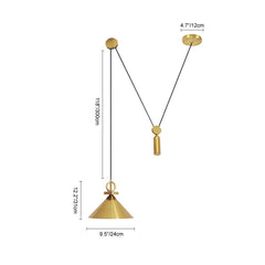 Unique Modern 1-Light Cone Shade Kitchen Island Pendant Light