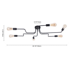 Sputnik Linear Semi Flush Mount