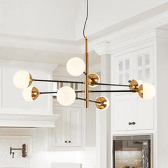 Brass Sputnik Modern Linear Chandelier