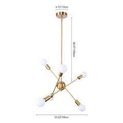 Mid-Century Modern Linear Sputnik Chandelier