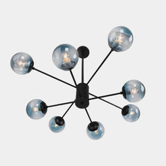Modern Blue Glass Bubble Chandelier