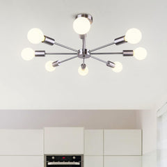 8-Light Sputnik Semi Flush Ceiling Light