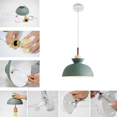 Craftsman Style 1-Light Single Dome Pendant Light
