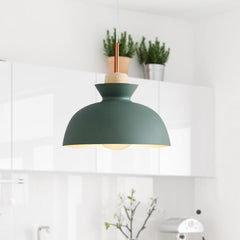 Craftsman Style 1-Light Single Dome Pendant Light