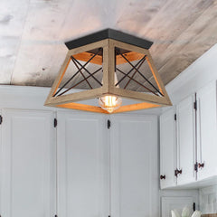 Farmhouse Square Flush Mount Ceiling Light
