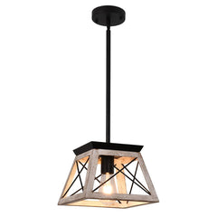 Farmhouse Rustic 1-Light Single Mini Pendant Light
