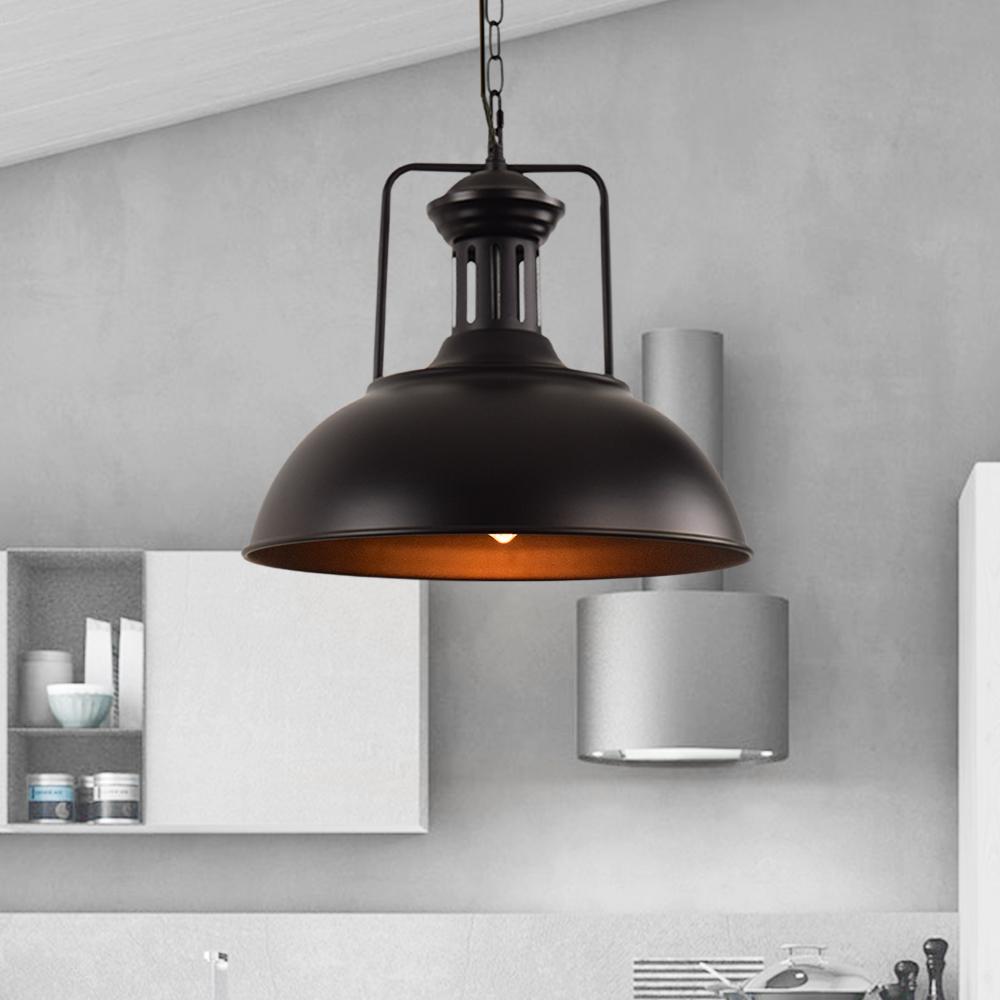 Industrial Single Dome Pendant Light
