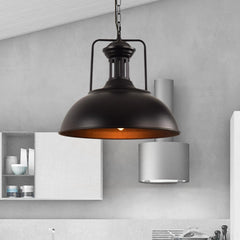 Industrial Single Dome Pendant Light