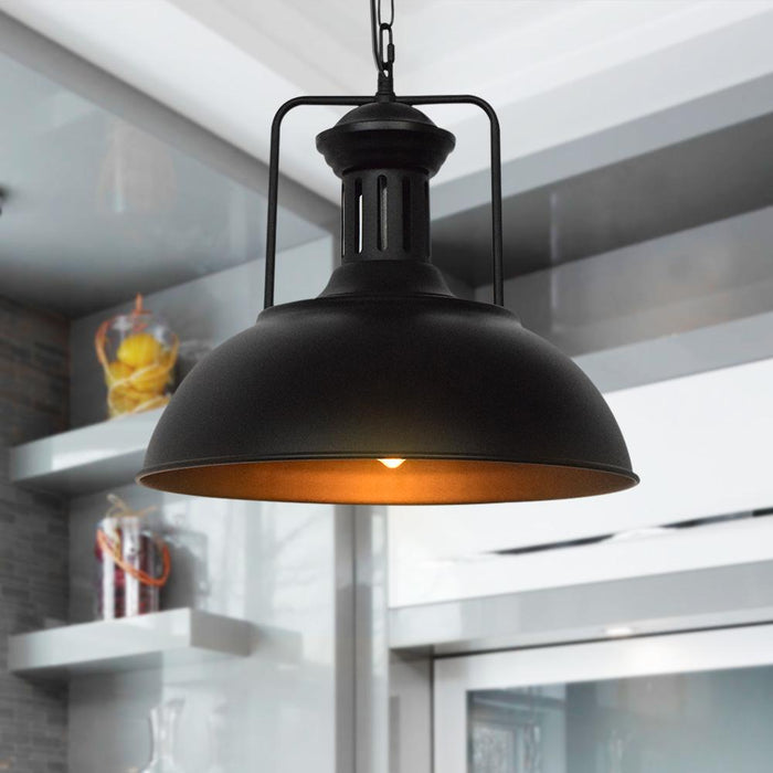 Industrial Single Dome Pendant Light