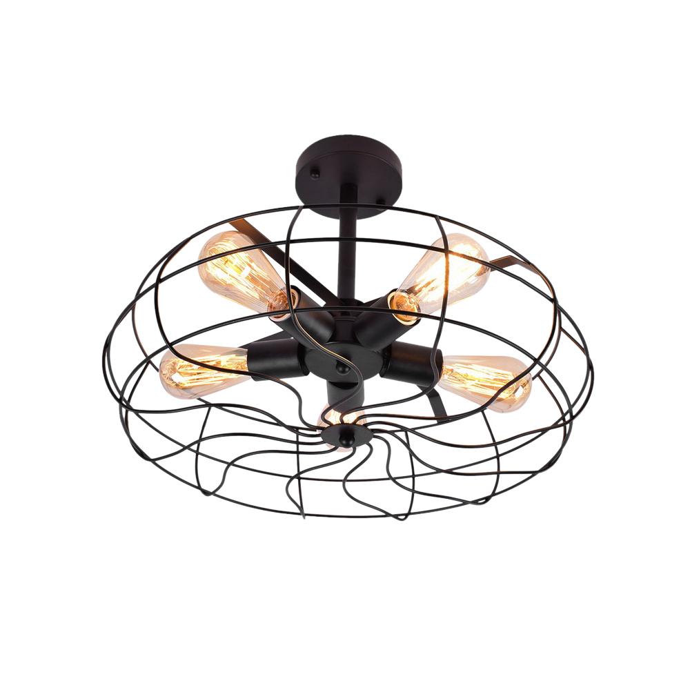 Industrial Vintage Semi Flush Mount Ceiling Light
