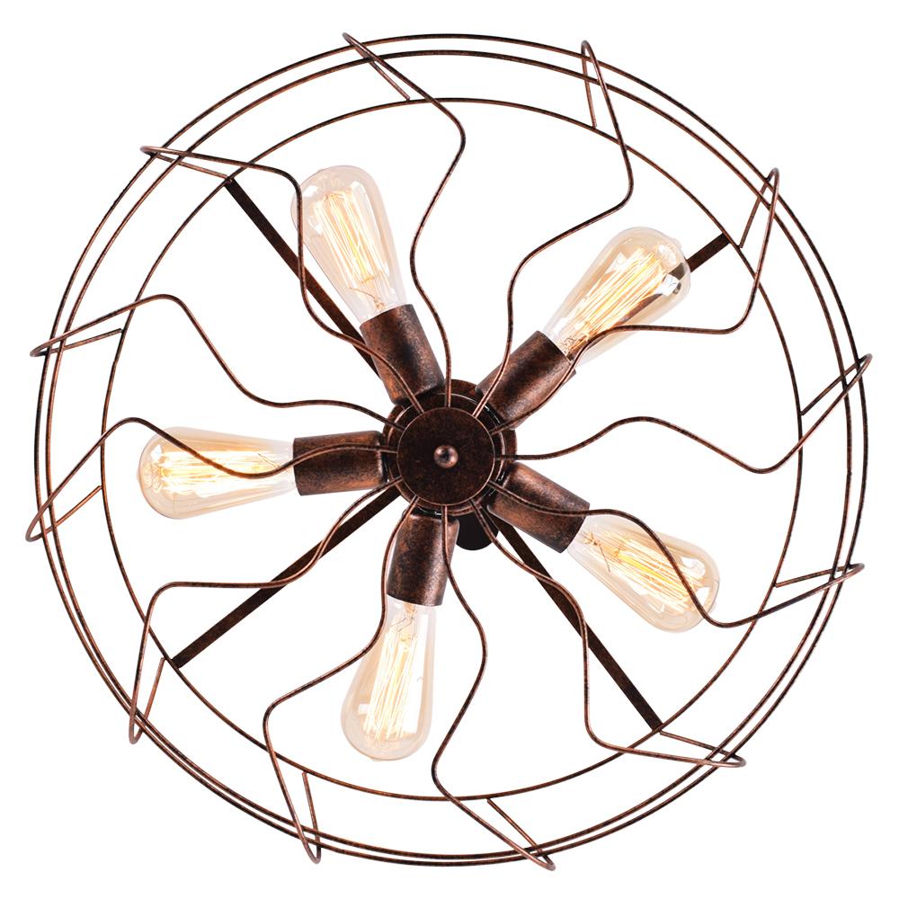 Industrial Vintage Semi Flush Mount Ceiling Light