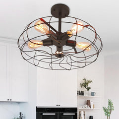 Industrial Vintage Semi Flush Mount Ceiling Light